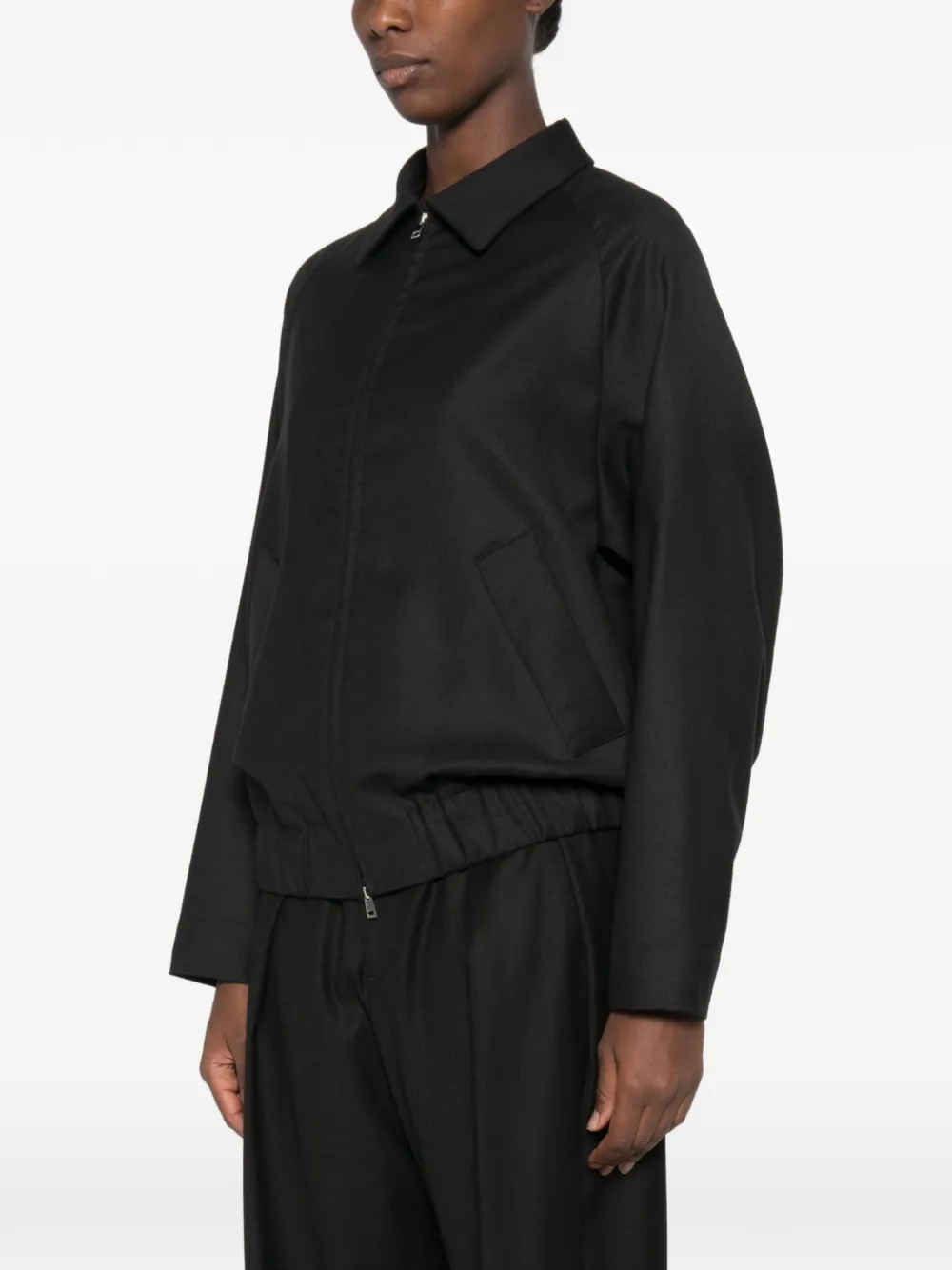 Barena zip-up raglan-sleeve jacket Zwart