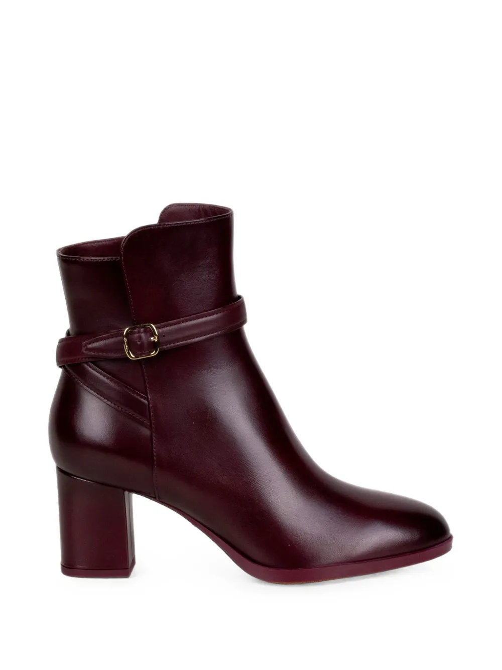 Santoni buckle-strap leather ankle boots Rood