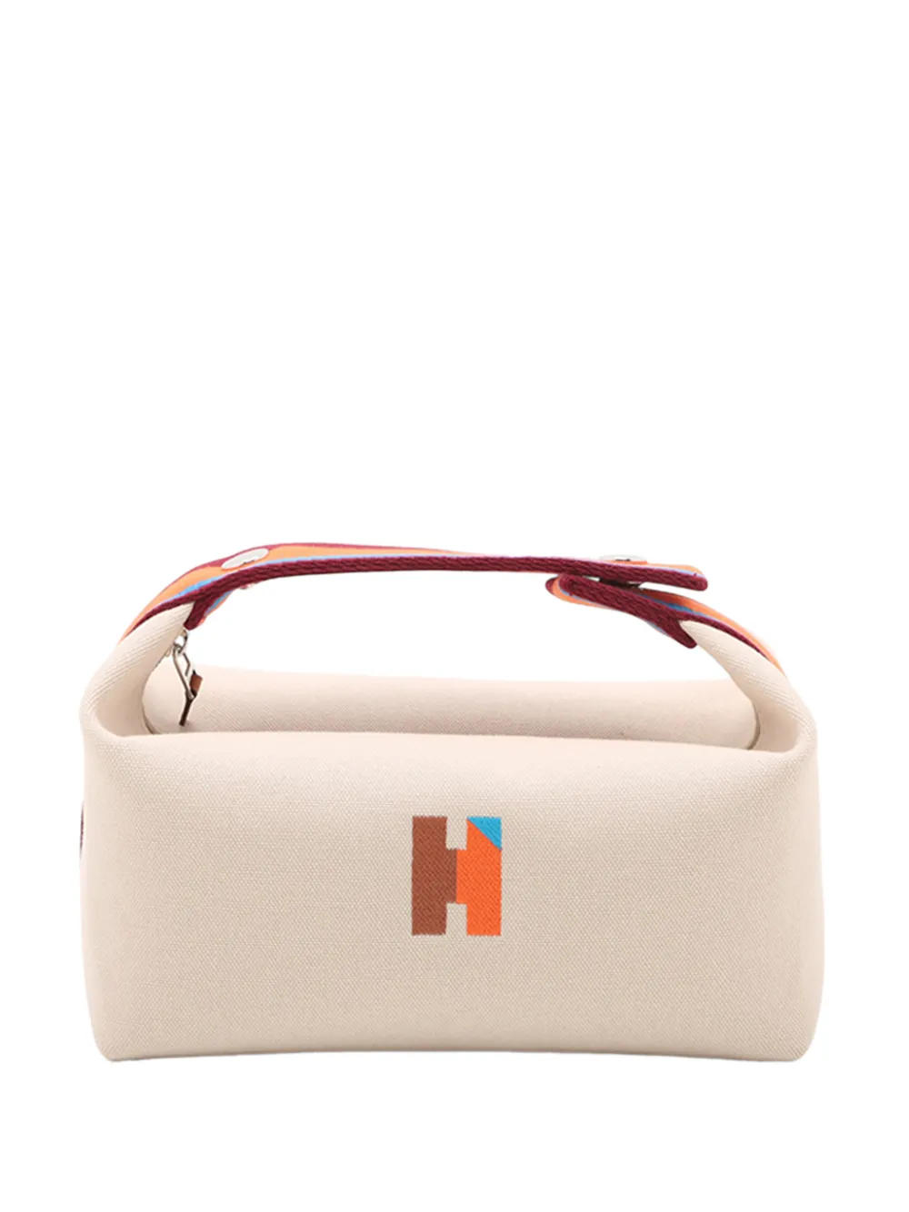 Hermès Pre-Owned 2000-2026 kleine Toile Bride A Brac H Pavillon Kosmetiktasche - Braun