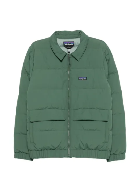 Patagonia quilted logo-patch jacket