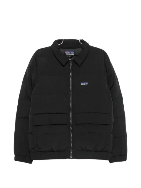Patagonia quilted logo-patch jacket