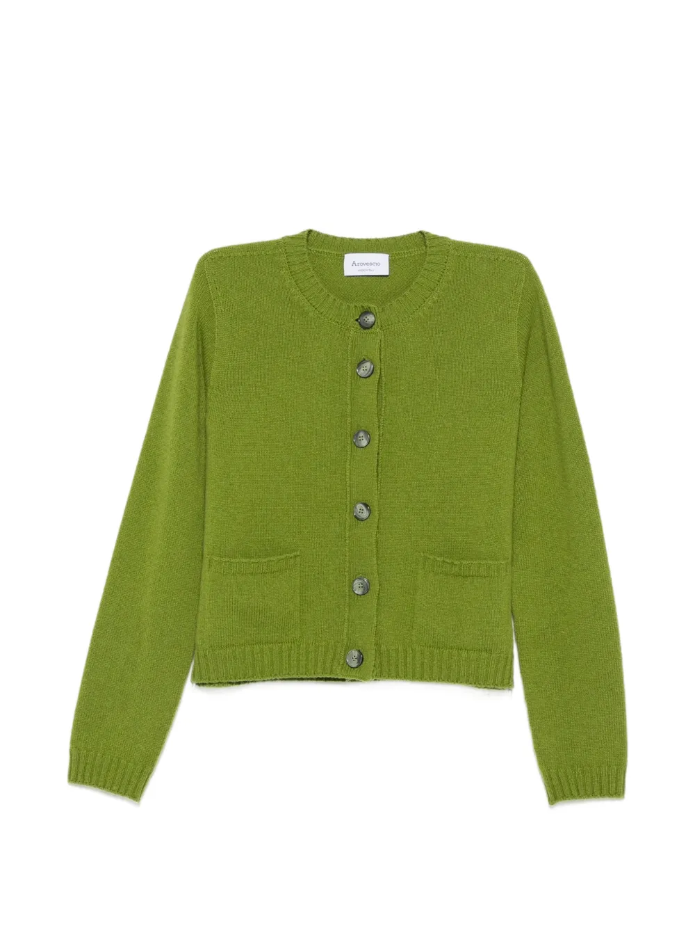 AROVESCIO fine-knit buttoned jacket