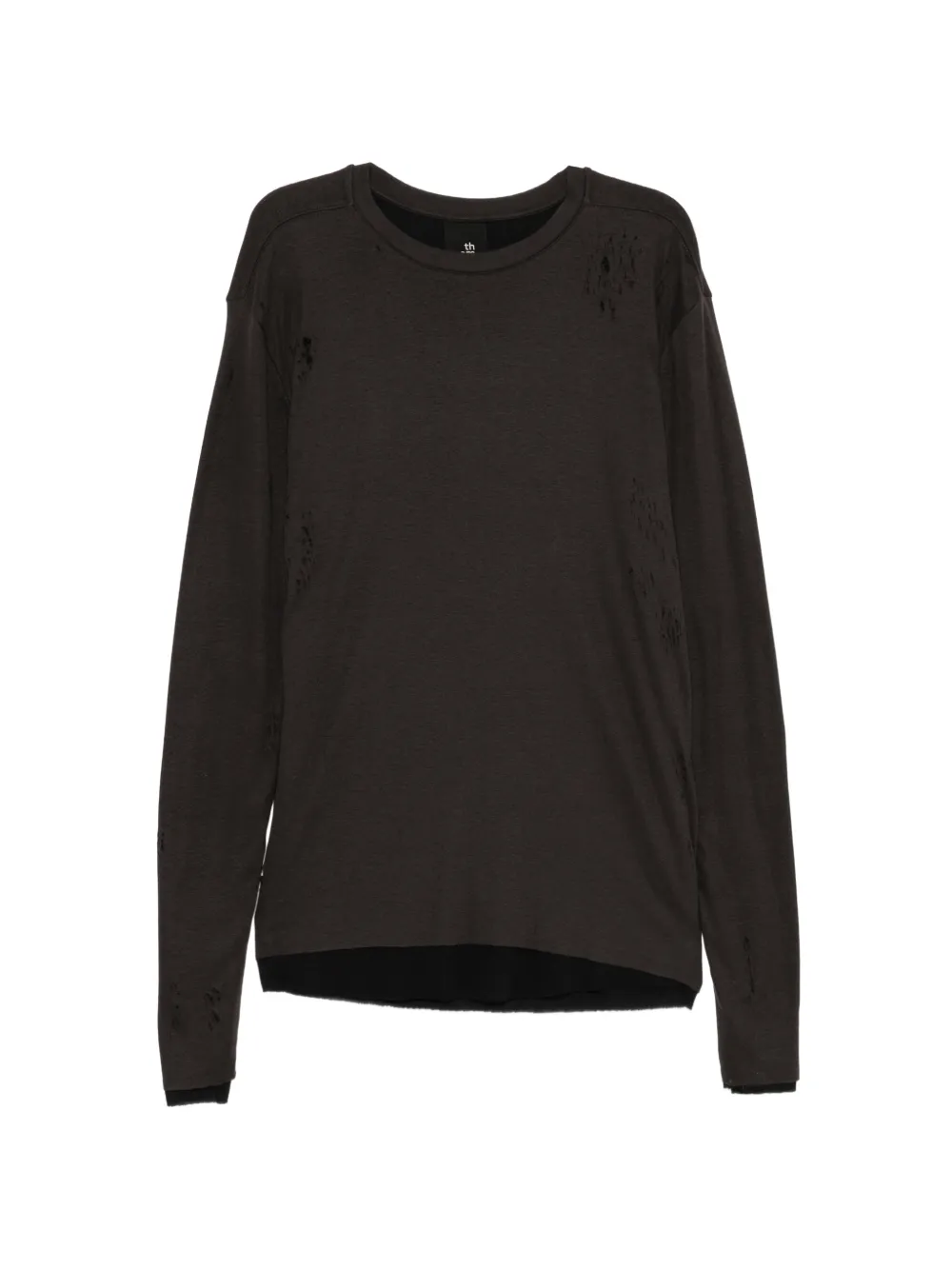Thom Krom t-shirt à effet usé - Marron Thom Krom t-shirt à effet usé - Marron