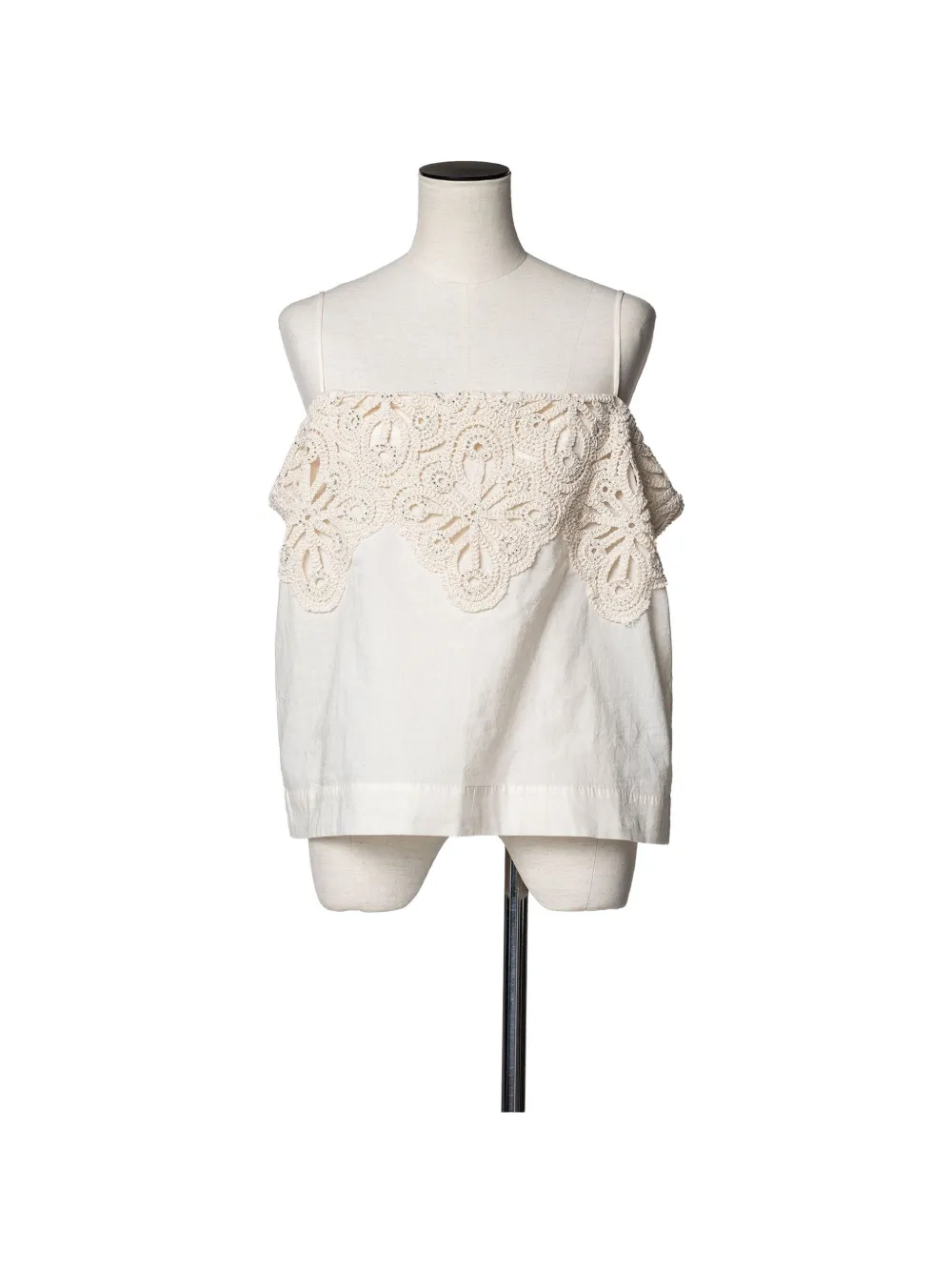 Muller Of Yoshiokubo arabesque-lace top - Bianco