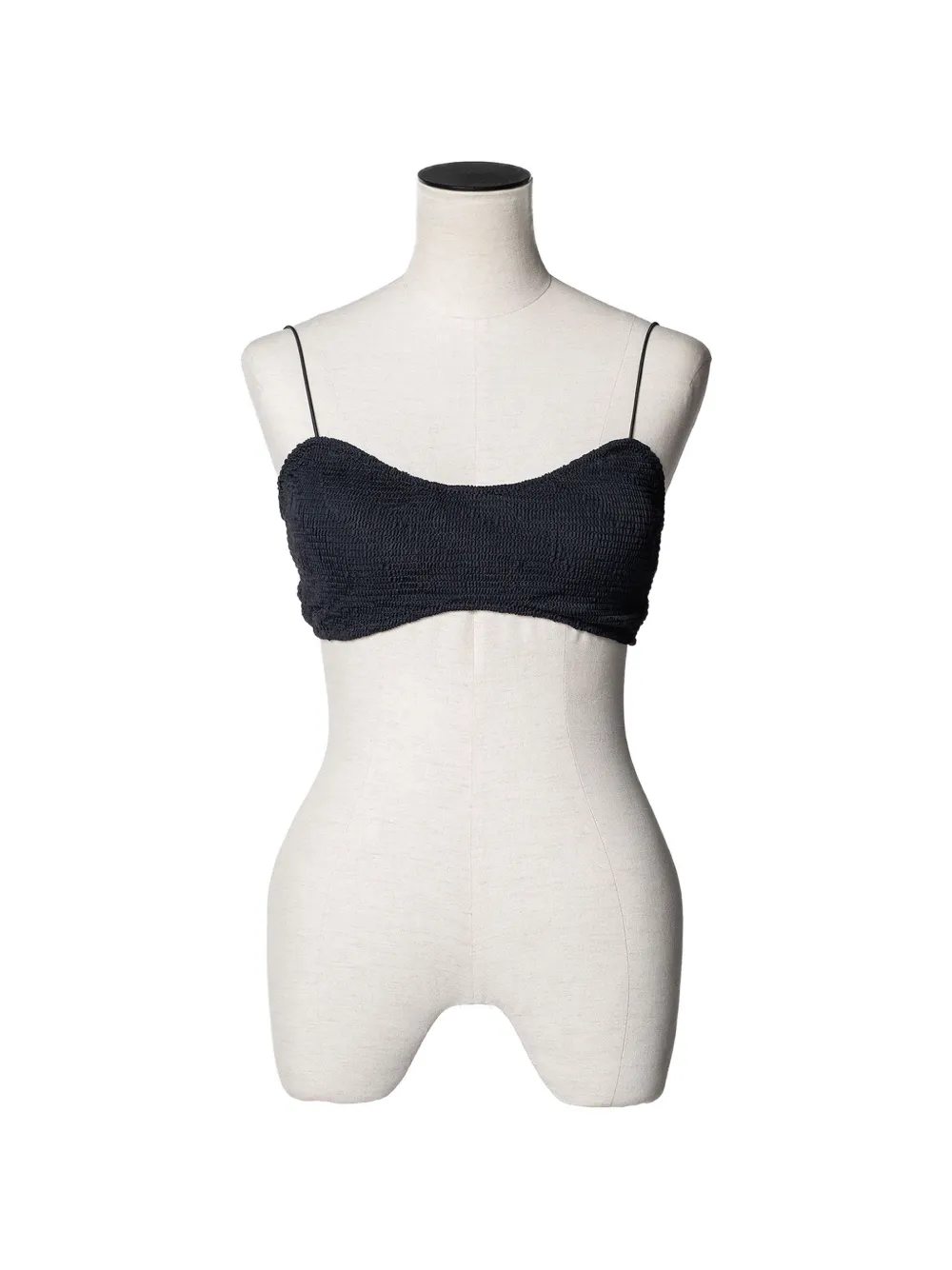 Muller Of Yoshiokubo Bumpy shirred bikini top - Nero