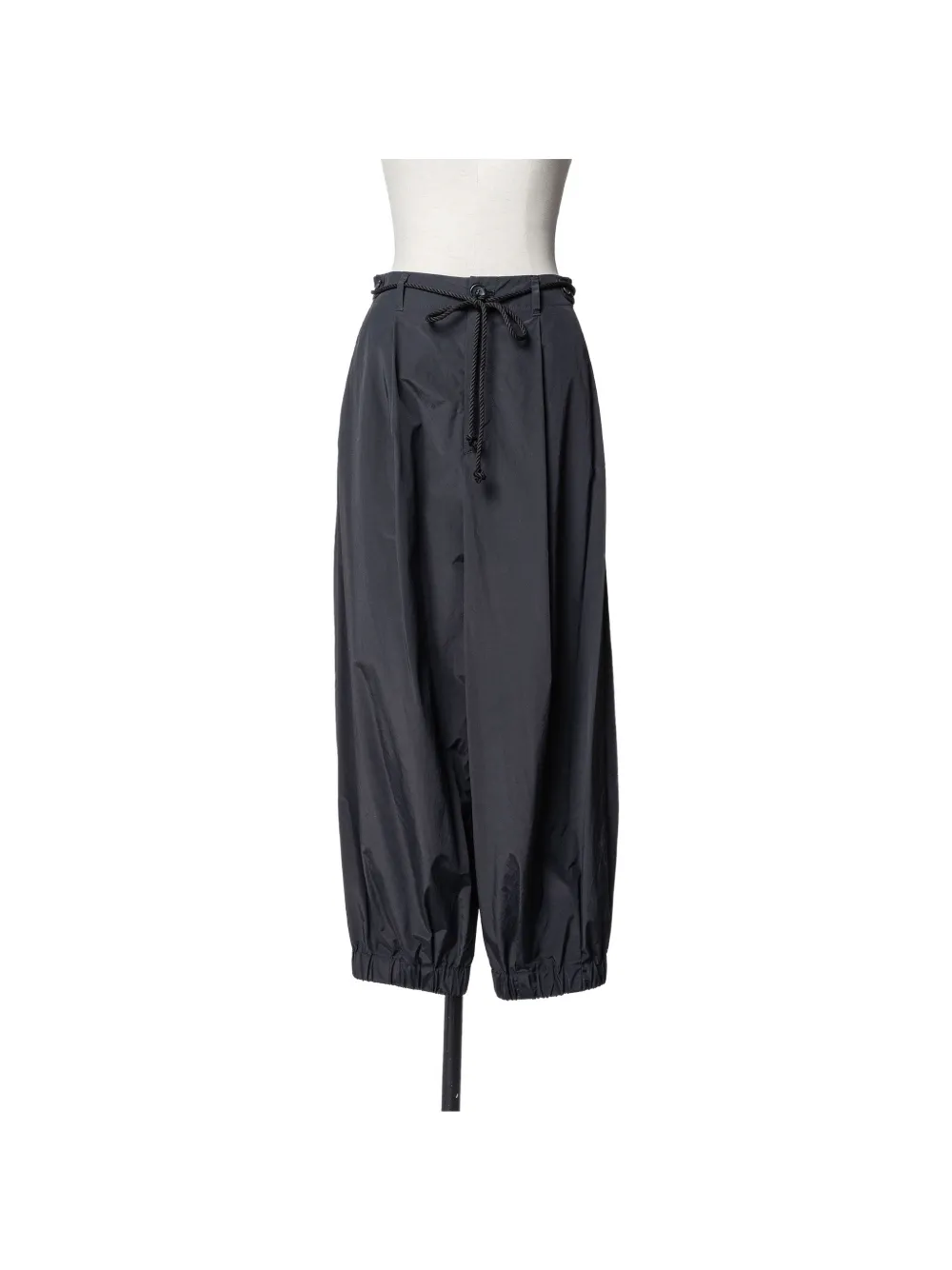 Muller Of Yoshiokubo tucked rope-belt trousers - Nero