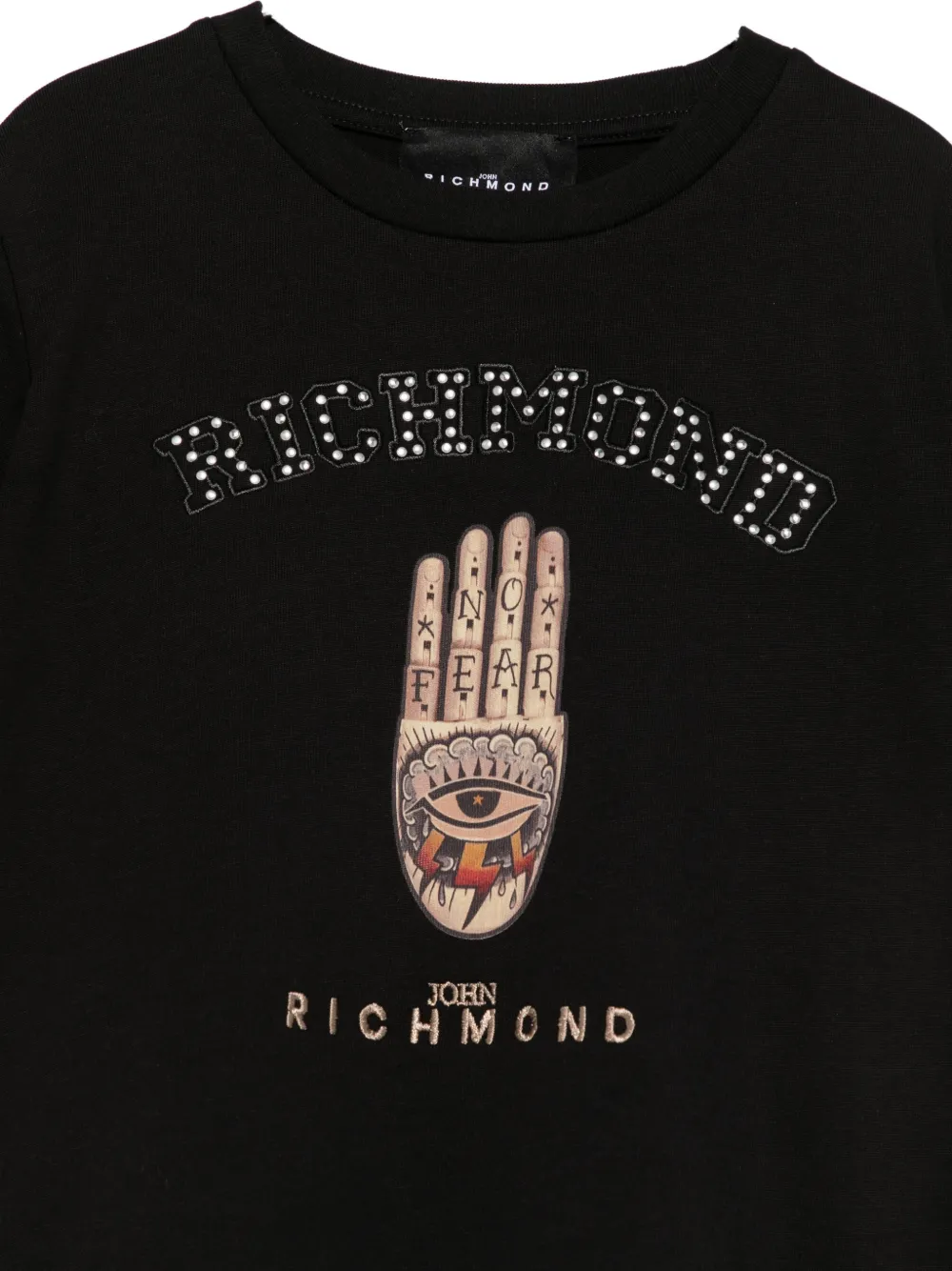 John Richmond Junior T-shirt met print Zwart