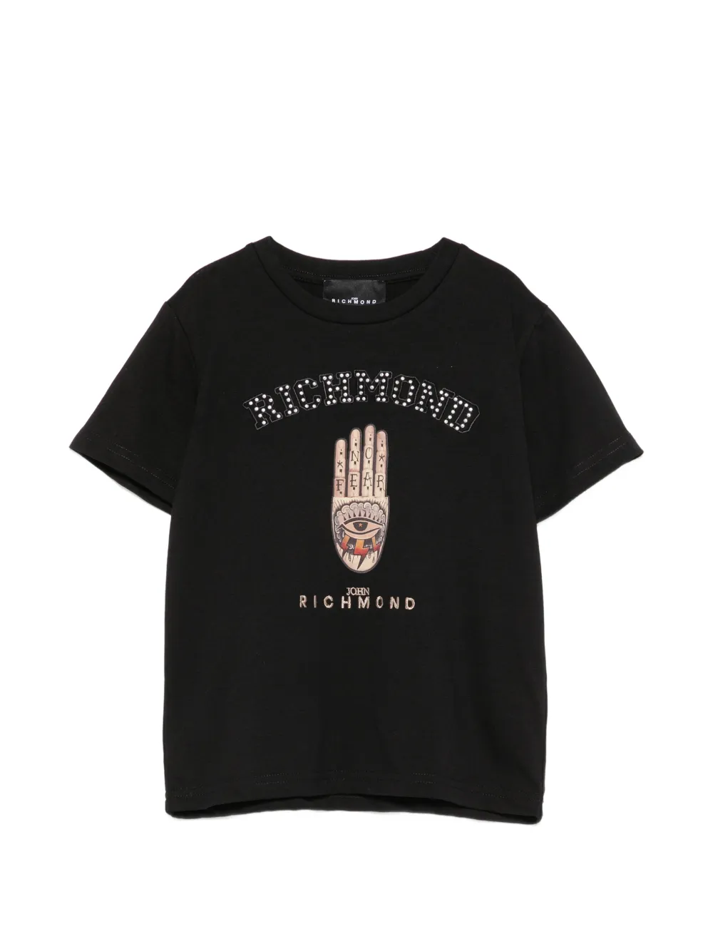 John Richmond Junior embellished graphic-print T-shirt - Nero