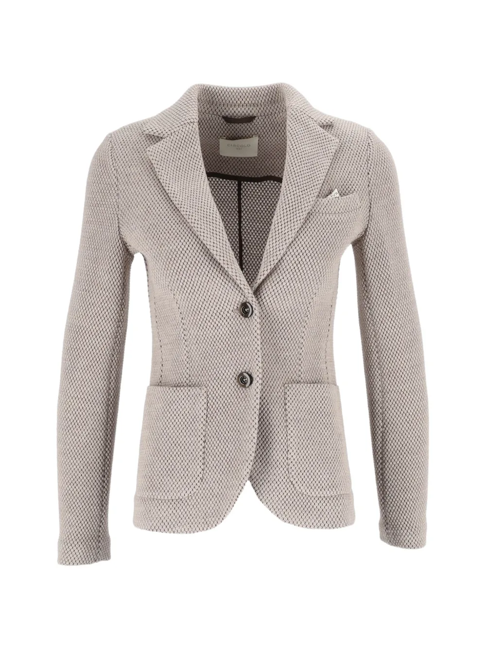 Circolo 1901 waffle-knit notched-lapels blazer - Grigio