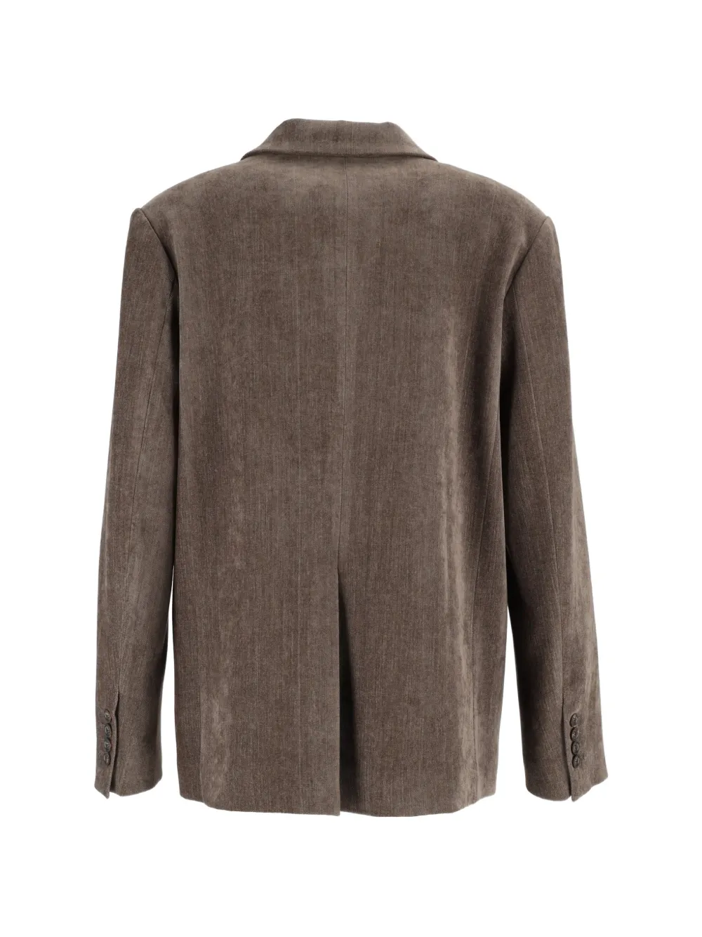Eleh corduroy-effect single-breasted blazer Bruin