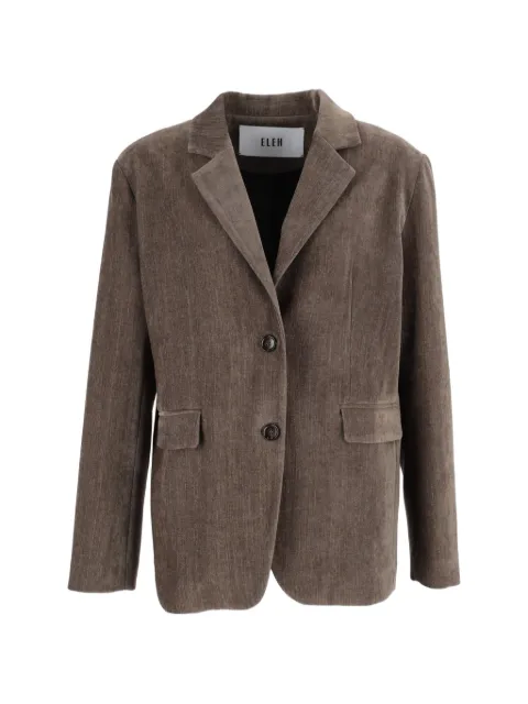 Eleh corduroy-effect single-breasted blazer