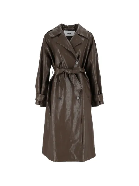 Eleh belted double-breasted trench coat