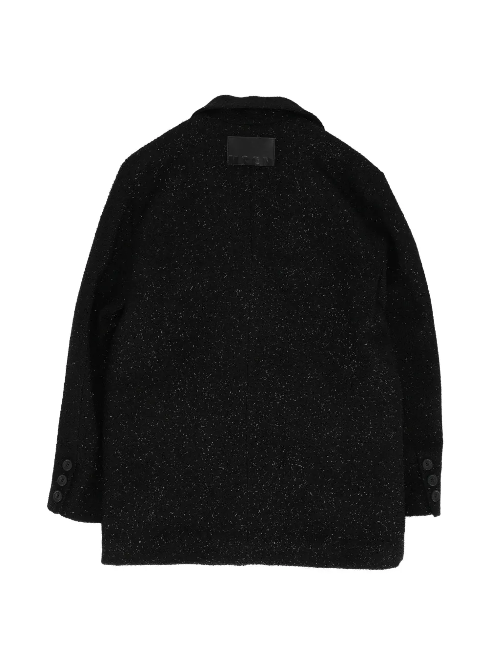 MSGM Kids Jas met visgraatpatroon en lange mouwen Zwart