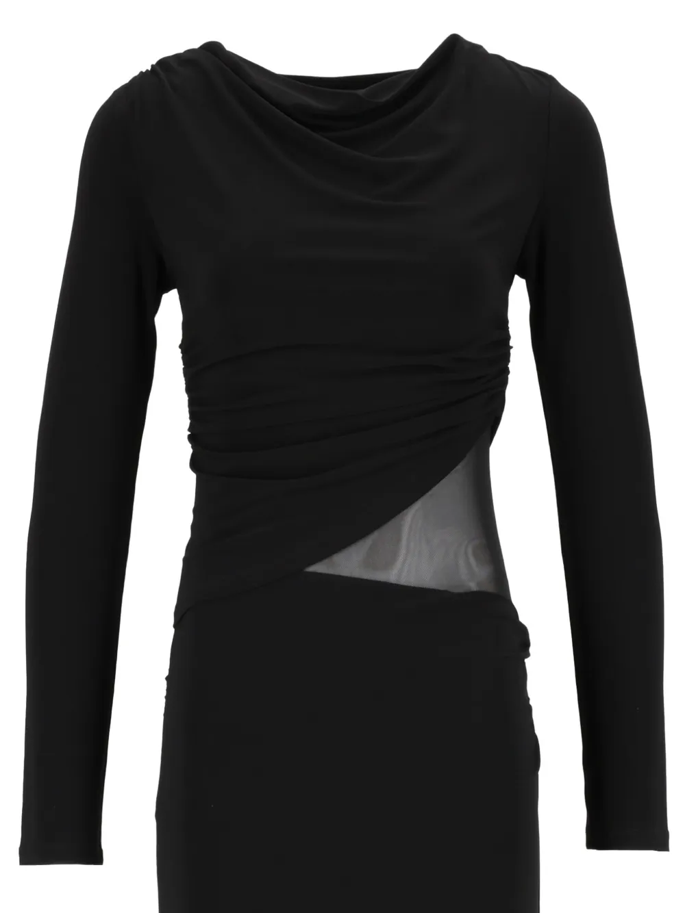 Eleh ruched maxi dress Zwart