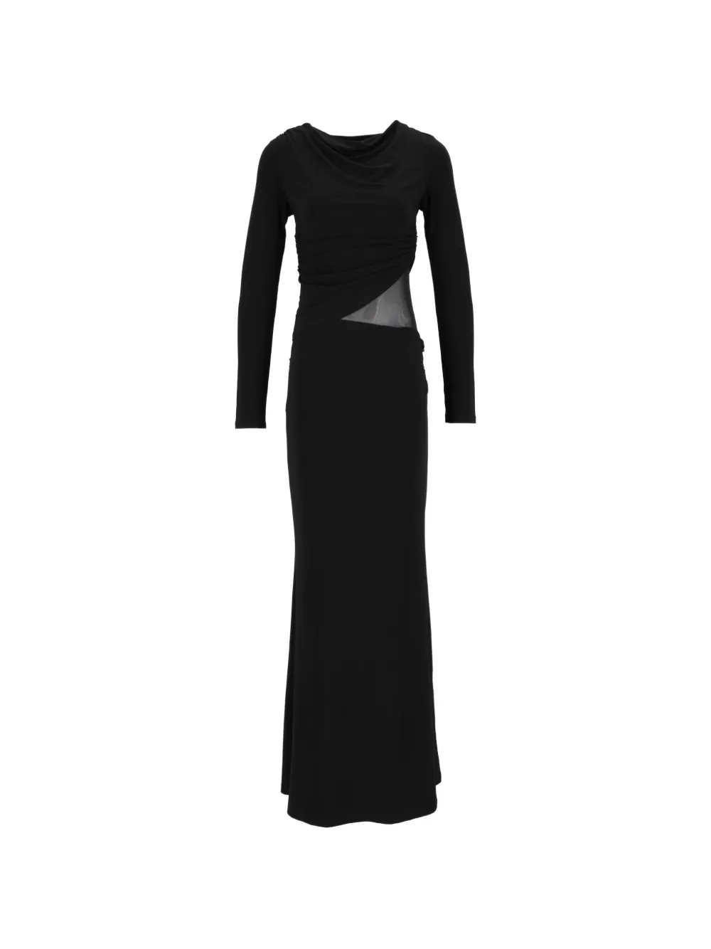 Eleh Ruched Maxi Dress In Black