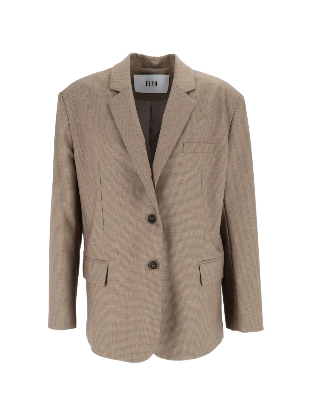 Eleh notched-lapels blazer - Marrone