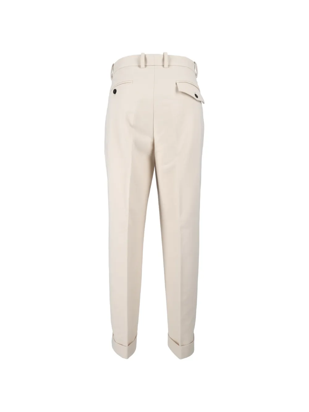 Circolo 1901 Geplooide broek met omgeslagen pijpen Beige