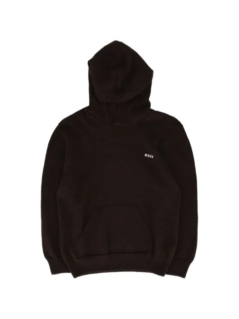 MSGM Kids logo-embroidered hoodie