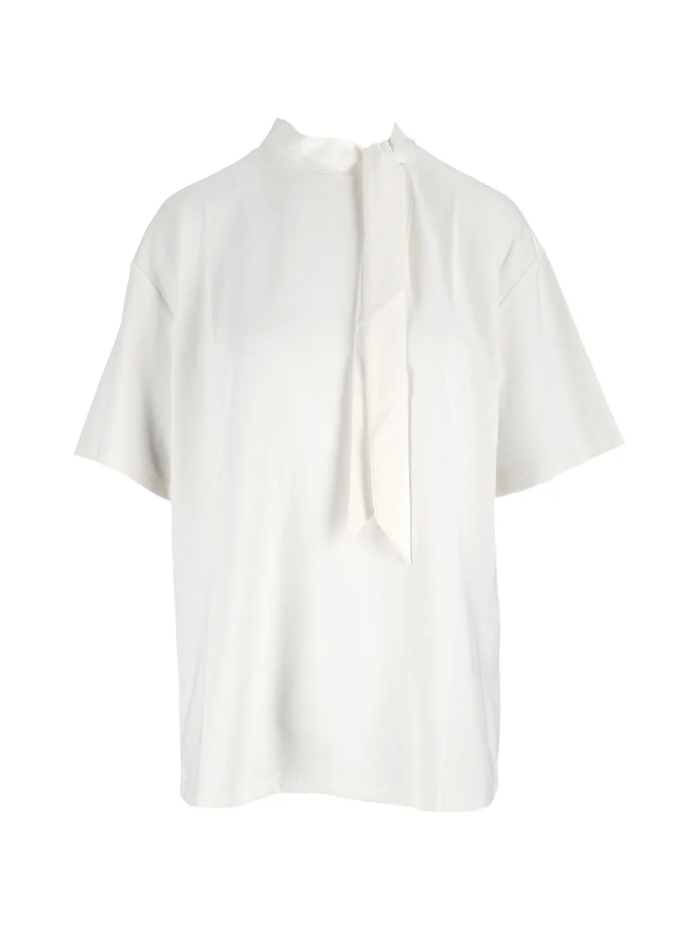 Eleh pussy-bow short-sleeve T-shirt