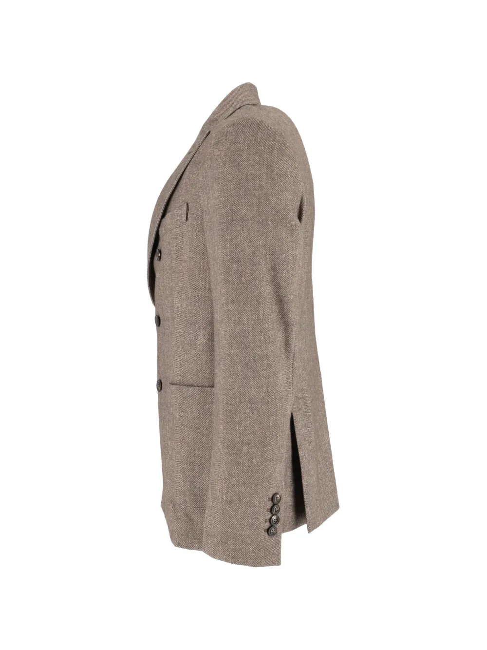 Circolo 1901 double-breasted patch-pocket jacket Bruin