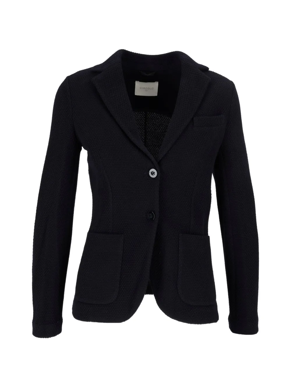 Circolo 1901 slim-fit waffle-knit jacket - Blue