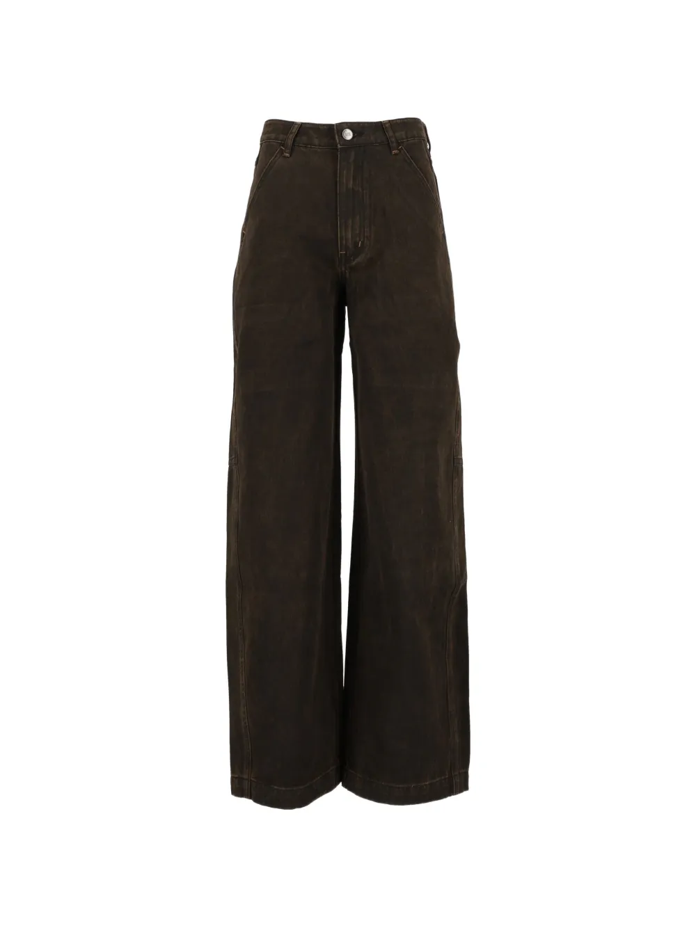Eleh Wide-leg Jeans In Brown