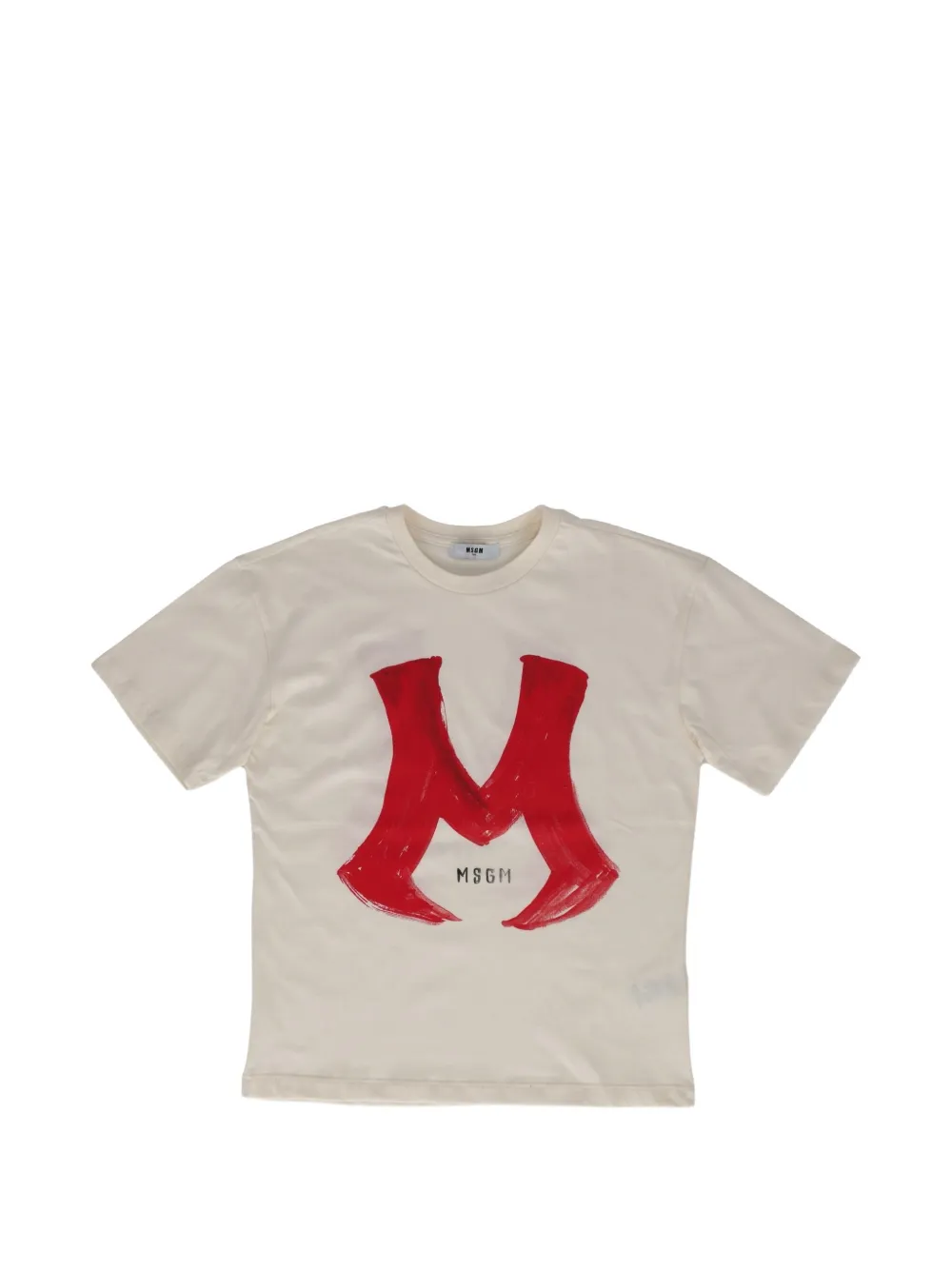 MSGM Kids logo-print cotton T-shirt - Toni neutri