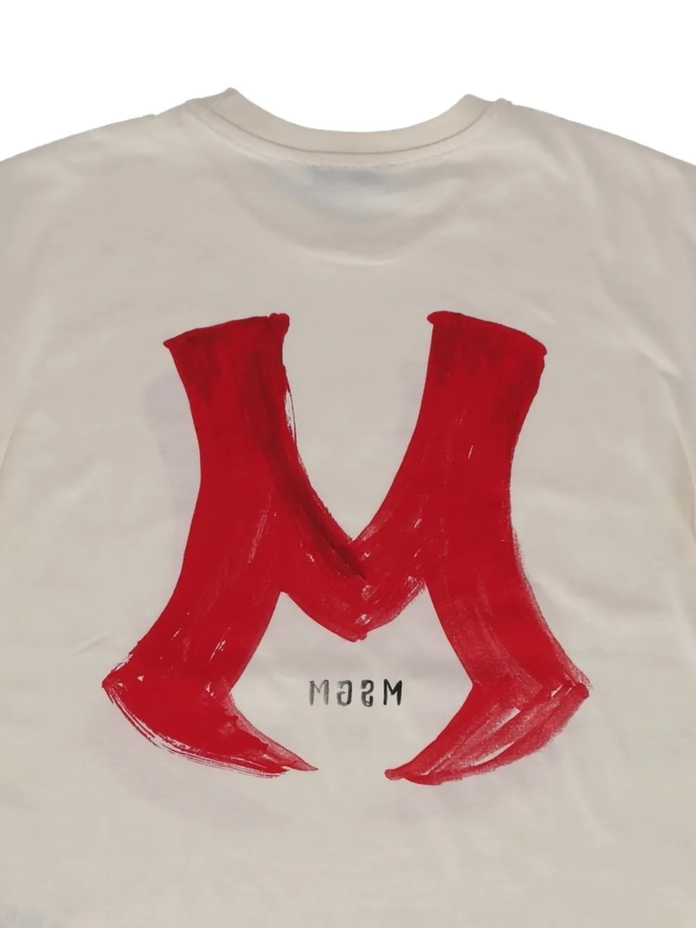 MSGM Kids Katoenen T-shirt met logoprint Beige