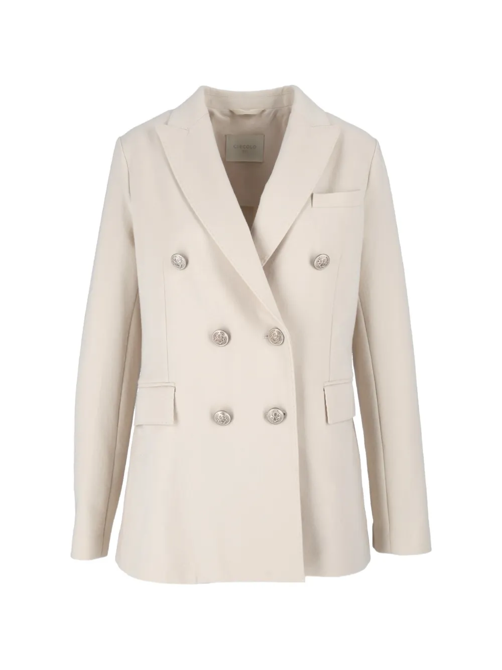 Circolo 1901 double-breasted long-sleeve blazer - Nude