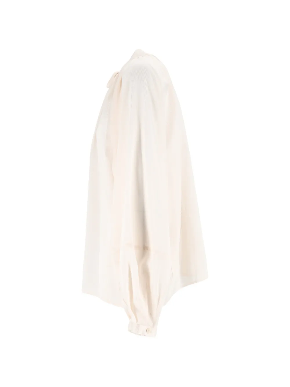 Eleh tie-neck gathered blouse Beige