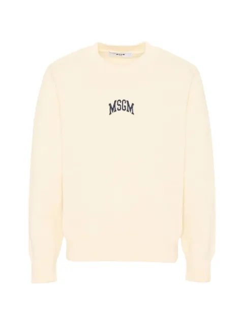 MSGM Kids logo-embroidered sweater