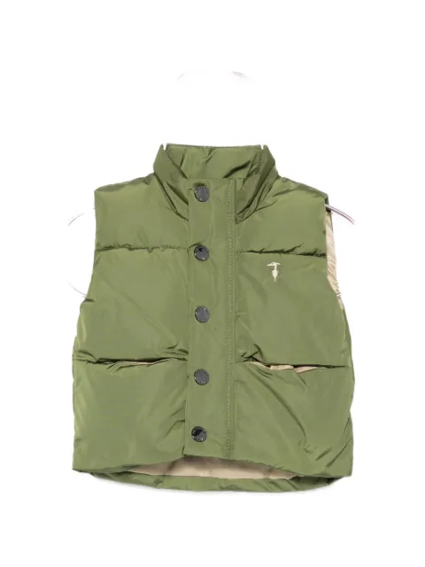 TRUSSARDI JUNIOR logo-print quilted gilet