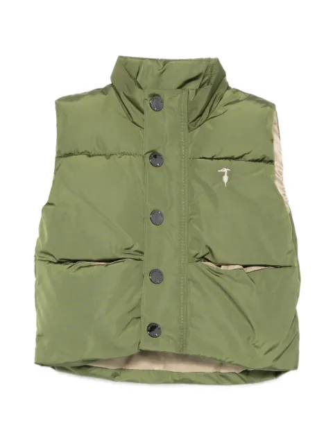 TRUSSARDI JUNIOR logo-print quilted gilet