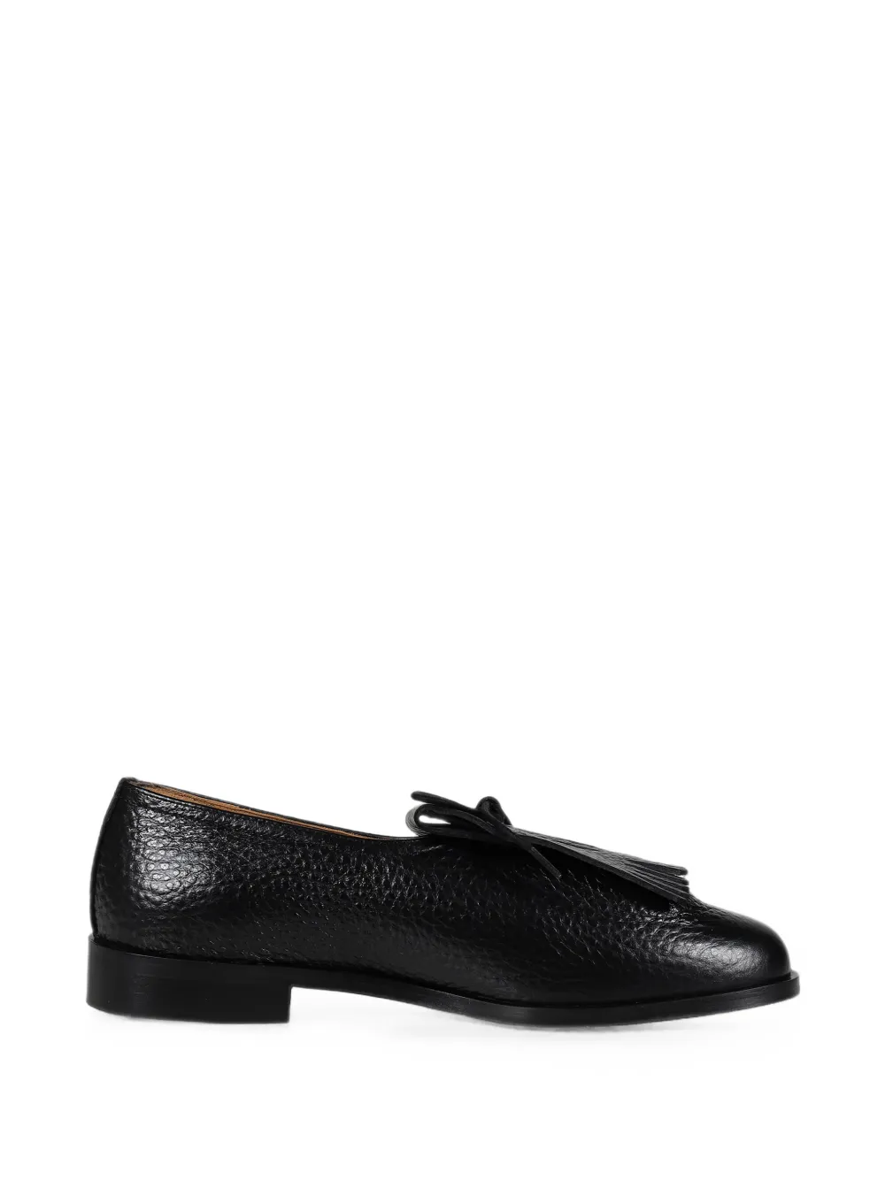 Jacques Solovière Paris Matt Kilt fringed loafers - Nero