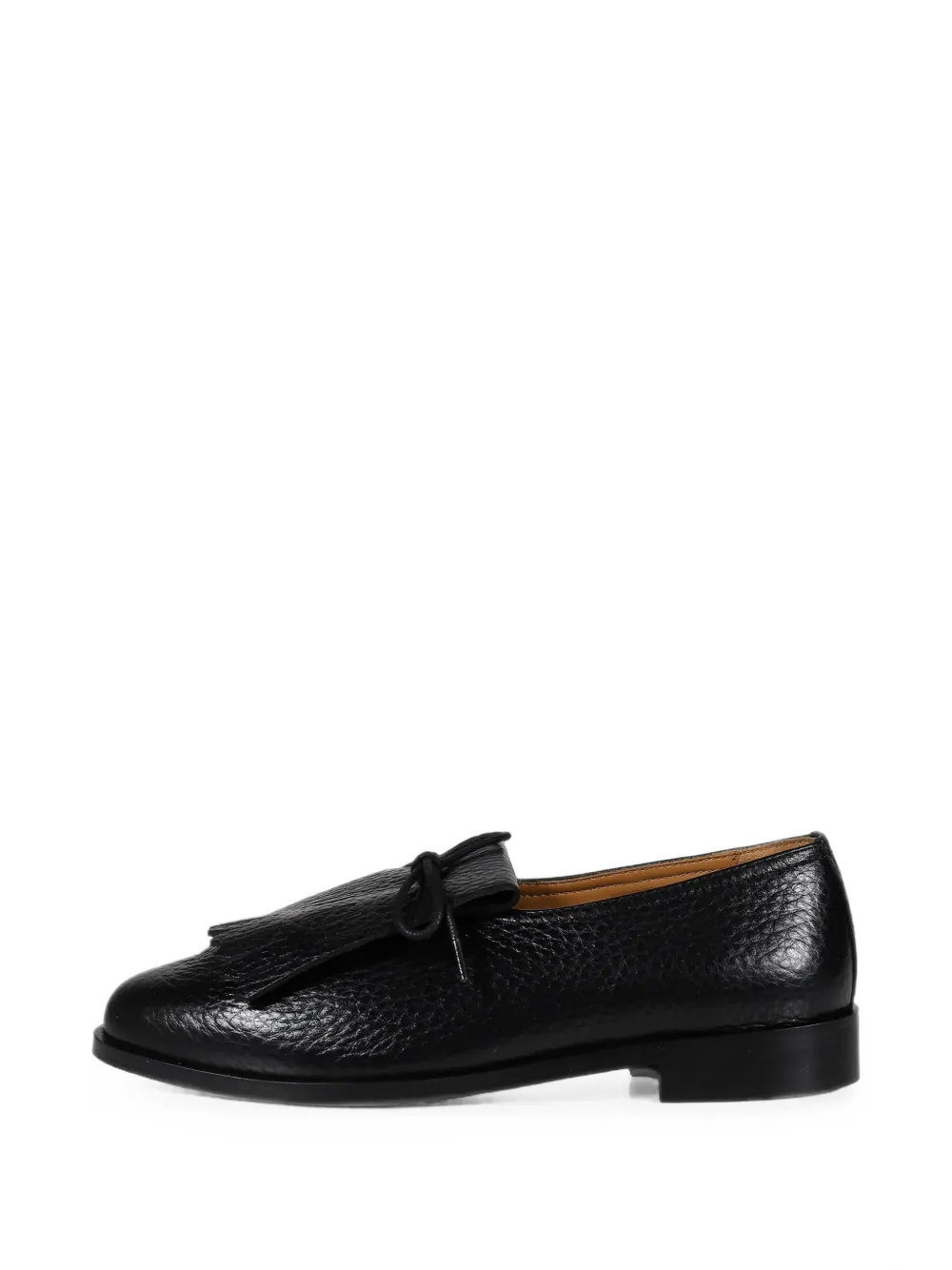 Jacques Solovière Paris Matt Kilt fringed loafers Zwart