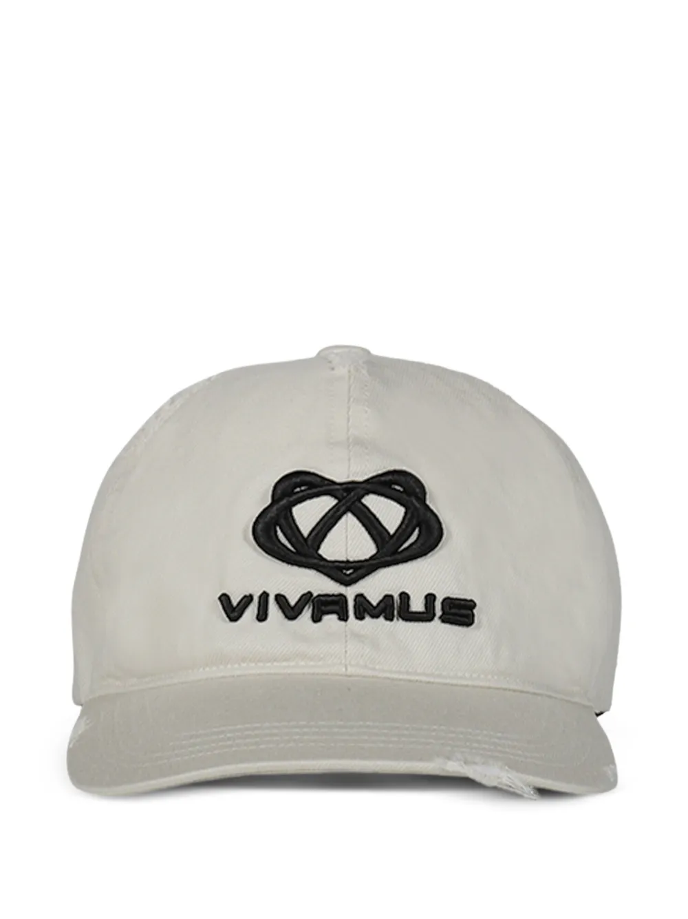 VIVAMUS Damage distressed logo-embroidered cap