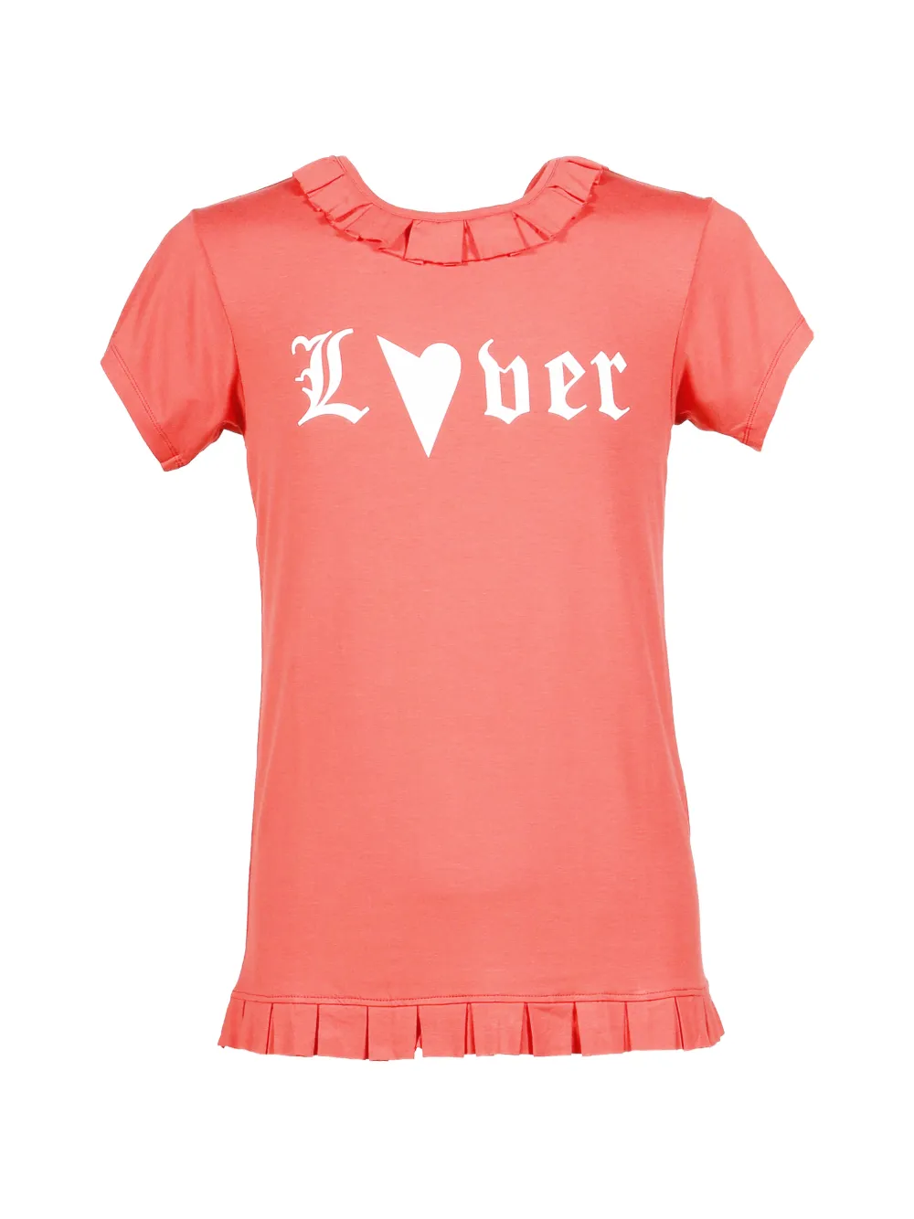 VAIN ruffle-trimmed graphic-print T-shirt