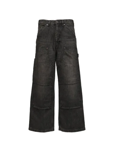 DAIRIKU washed double-knee jeans