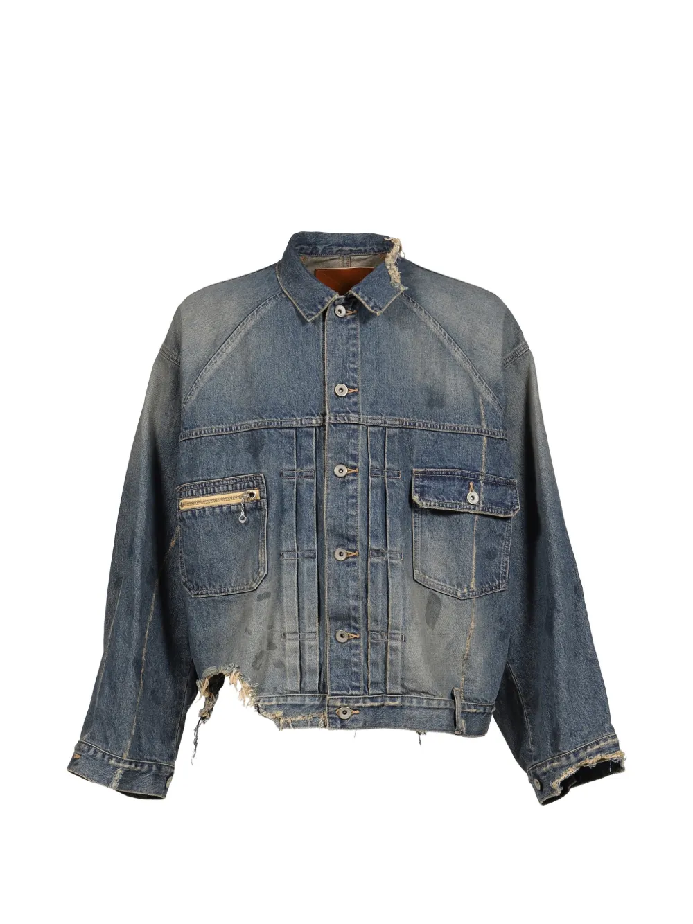 DAIRIKU 80YEAR distressed-effect denim jacket · M