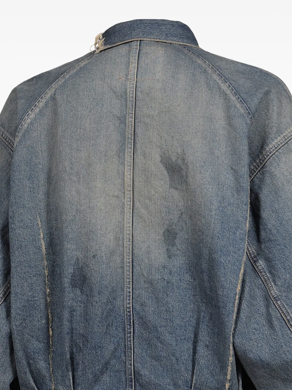 DAIRIKU 80YEAR denim jack met gerafeld effect Blauw