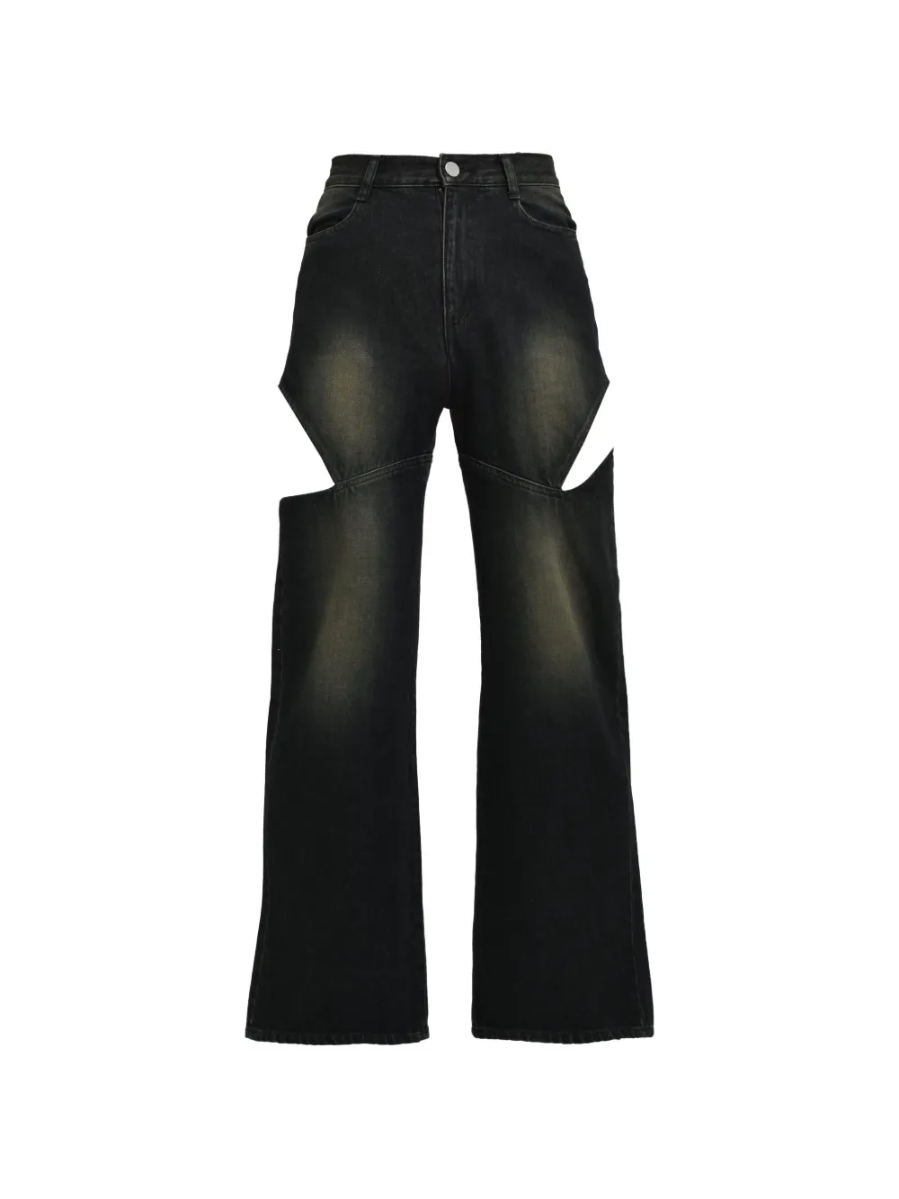 VIVAMUS cut-out washed jeans - Schwarz