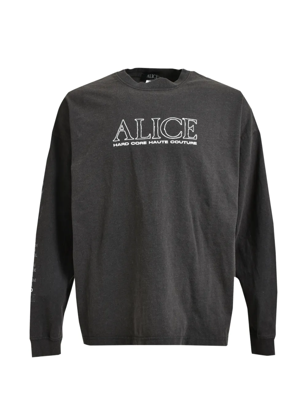 N.HOOLYWOOD logo-print washed-effect long-sleeve t-shirt