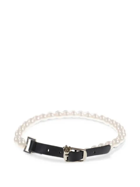YELLOWSWALLOW pearl-embellished buckle-fastening necklace