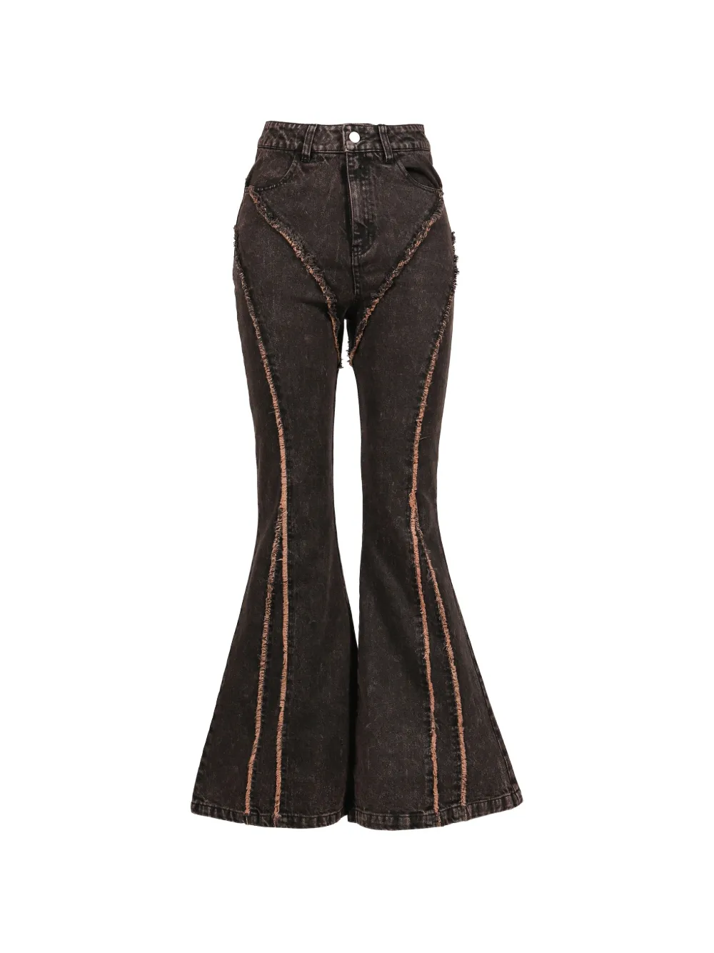 VIVAMUS frayed-seam flared jeans