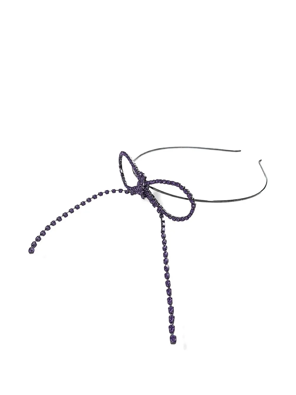 YELLOWSWALLOW Haarband met strikdetail en kristallen Paars
