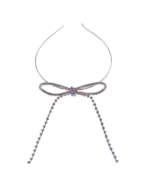 YELLOWSWALLOW bow-detail crystal hairband