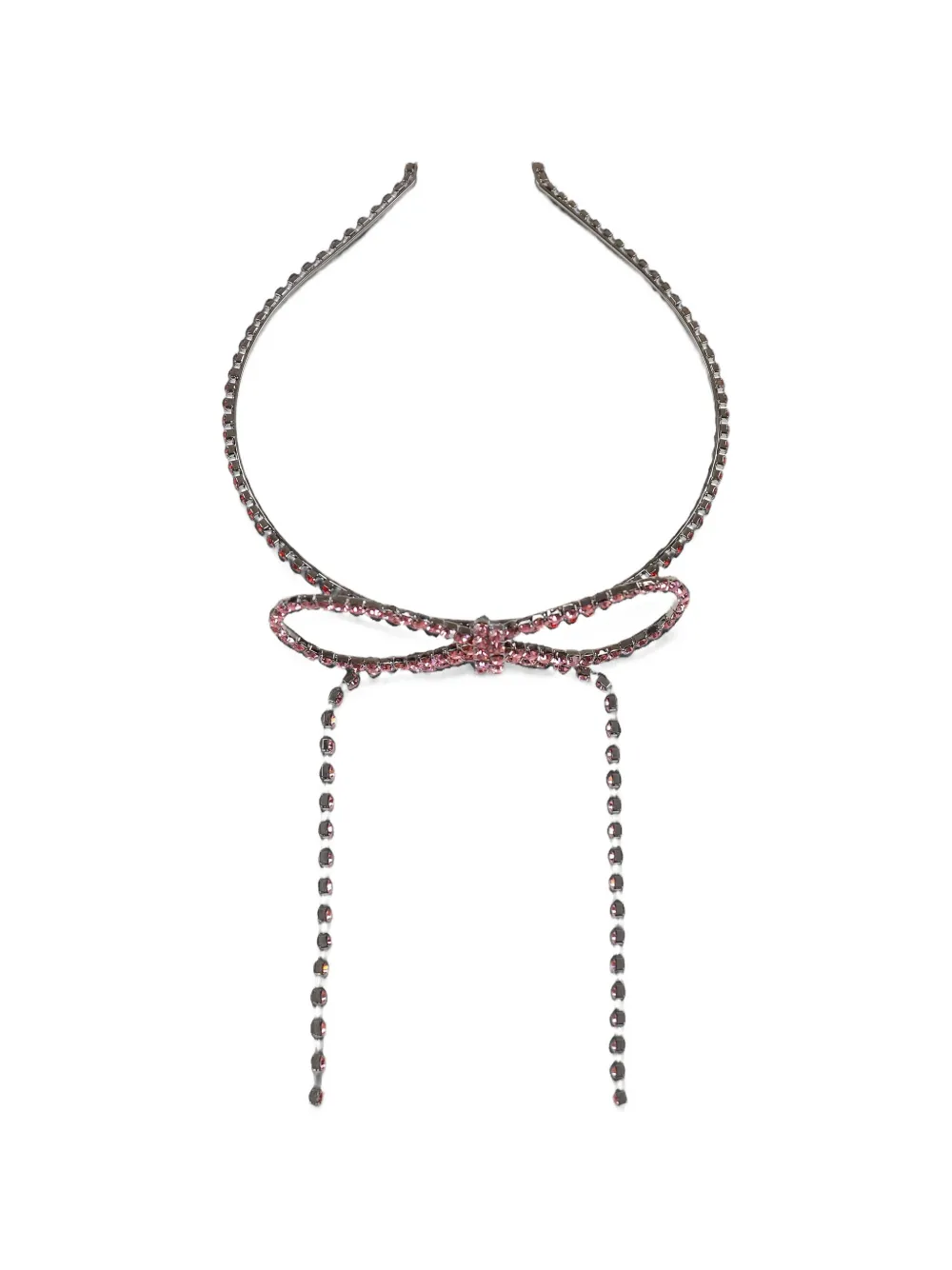 YELLOWSWALLOW crystal-embellished ribbon hairband - Rosa