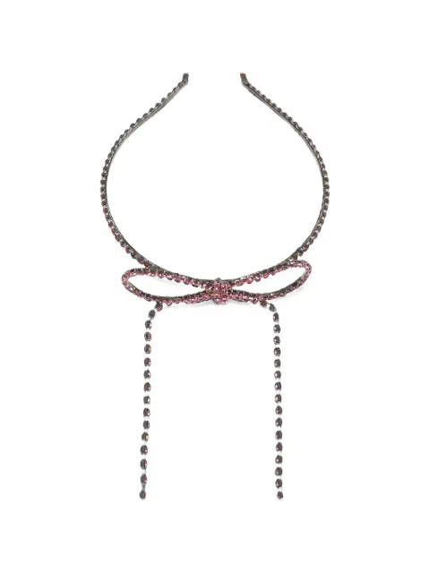 YELLOWSWALLOW crystal-embellished ribbon hairband