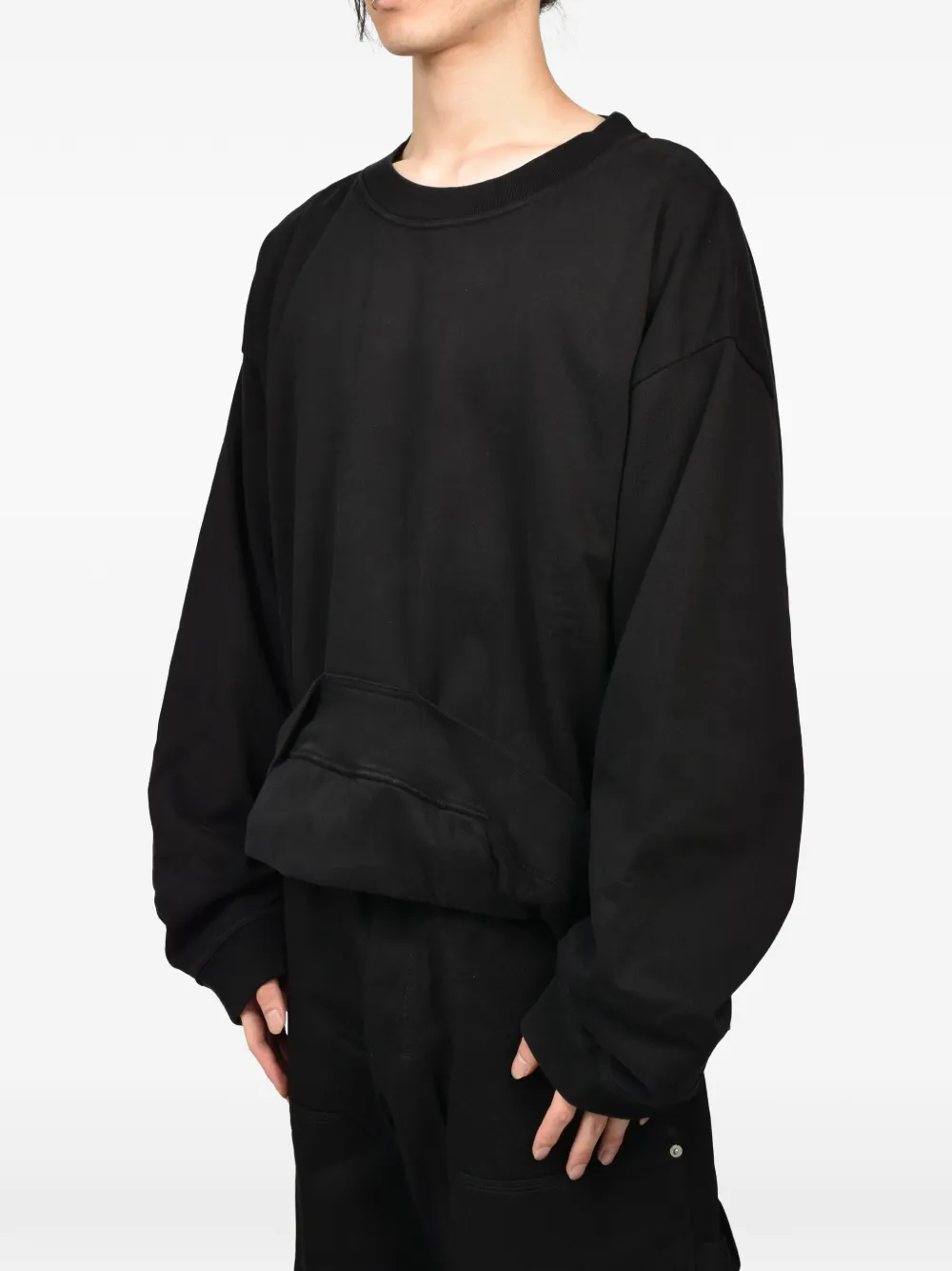 marina yee oversized sweater Zwart
