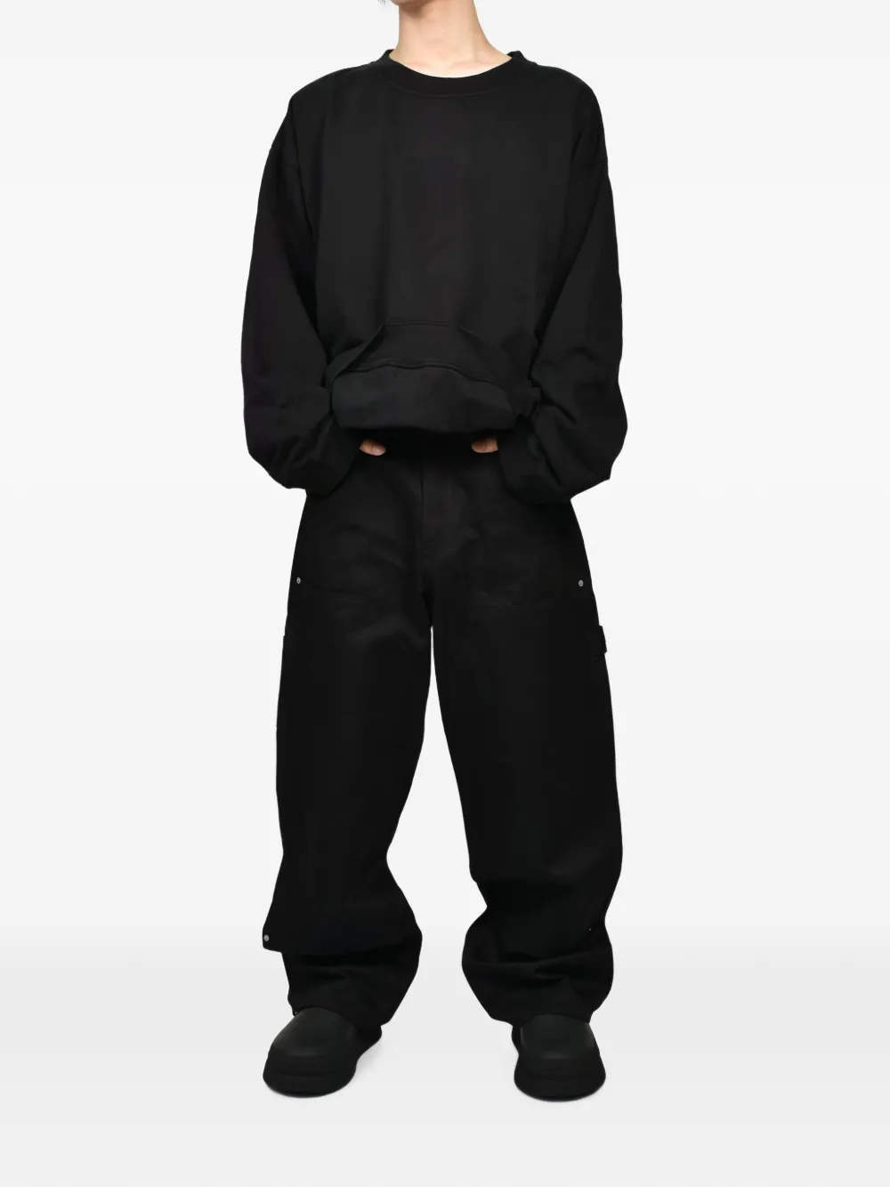 marina yee oversized sweater Zwart